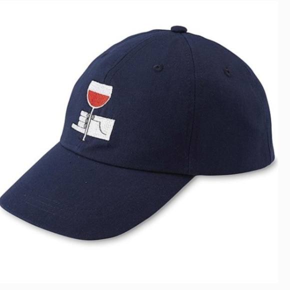 Accessories - baseball hat with wine glass, new condition